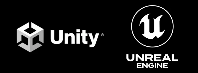 UnityとUnreal Engineのロゴ