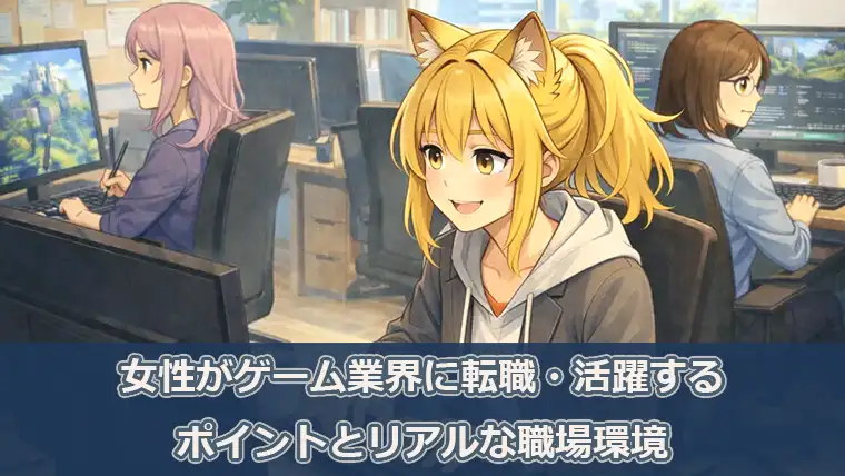 女性がゲーム業界に転職・活躍するためのポイントとリアルな職場環境
